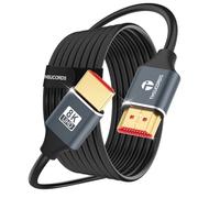Thsucords 8K Silicone HDMI Cable 0.5M, Flexible Slim High Speed HDMI 2.1 Cable Supports 8K@60Hz, 4K@120Hz 144Hz 48Gbps