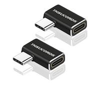 Thsucords Right Angle USB C Extension Adapter 2 Pack, Left 90 Degree Male to Female Extender 100W 20Gbps Type C 3.2 Gen2 4K@60Hz Video Extended Converter for Steam Deck, Switch, MacBook