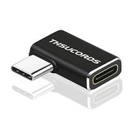 Thsucords Right Angle USB C Extension Adapter, Left 90 Degree Male to Female Extender 100W 20Gbps Type C 3.2 Gen2 4K@60Hz Video Extended Converter for Steam Deck, Switch, MacBook