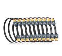 Thsucords Ultra Thin 8K 4K HDMI Cables 0.5M 10 Pack, Slim & Flexible Soft High Speed HDMI 2.1 Lead Support 4K@120Hz 8K@60Hz 48Gbps Compatible with Roku TV/HDTV/PS5/Blu-ray