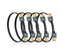 Thsucords Ultra Thin 8K 4K HDMI Cables 3M 5 Pack, Slim & Flexible Soft High Speed HDMI 2.1 Lead Support 4K@120Hz 8K@60Hz 48Gbps Compatible with Roku TV/HDTV/PS5/Blu-ray