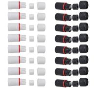 ThtRht 16 Set RJ45 Plug Waterproof Cap Protector Outdoor Ethernet Weatherproof End Cover for PoE Combiner Splitter Adapter Injector Kit Network IP Security Camera NVR Cam Connector