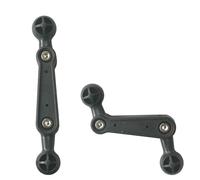 ThtRht 2 Pack 17mm Double Sided Ball Mount Arm 4'' Extension Rod Joint Connector Adapter Swirl Head for Garmin GPS Car Phone Holder Clamp Cellphone Air Vent Cradle Video Light Photo Rig