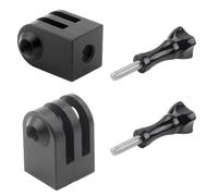 ThtRht 2 Pack Action Camera Tripod Mount Adapter with 1/4"-20 Threaded Socket Thumb Screws Phone Tripod Aluminum Converter for Gopro Hero DJI osmo Insta 360 Akaso Sjcam Underwater Camera Cage Frame