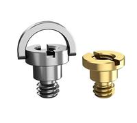 ThtRht 2 Pack Camera Bottom Screw Extender Replacement D-Ring Male to Female 1/4 inch Thread Mount Screws Adapter for Leather Half Case Cover Half Leather Case Kit Leather Camera Case Carrying Bag