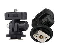 ThtRht 2 Pack Field Monitor Holder Quick Release Universal 1/4'' Screw Hot Shoe Mount Flash Bracket Cold Shoe Tilt 180 Degree Adjustable for Fill Light Video Shooting Tripod PTZ Live Microphone