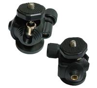 ThtRht 2 Pack Mini Ball Head with 2X 1/4" Thread Hole Dual Cold Shoe Extension Adapter Hot Shoe Mount Base Extender for Camera Tripod DSLR Phone Holder Action Camera Fill Light Video Light Panel