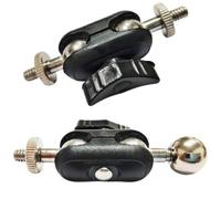 ThtRht 2 Pack Phone Holder Stand Arms Dual Head 17mm Ball Joint + 1/4'' Screw Heavy Duty Magic Arm Camera Mount Connector for Gopro Clamp Fill Light Ring Tripod Microphone Handlebar