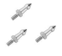 ThtRht 3 Pack Tripod Foot Spikes with 1/4 inch Thread Screw Stainless Steel Anti-Slip Camera Tripod Ground Spike Feet Replacement Parts for Camera Tripods Stand Leg Monopod Outdoor Photography