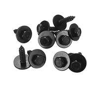 THua store 50pcs/lot Universal Car Black 8mm Hex Head Self Tapping Tapper Screw&Washer Set 4.8 X 19mm Fit For BMW