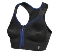THUASNE - Eaz'ip Evolution Zipped Sports Bra - Strong, Extreme Support - Designed for High-Impact Sports - Front Closure Bra - Adjustable Padded Straps