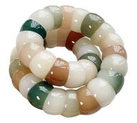 THUCHENYUC Bodhi Beads Bracelet For Anxiety Relief, Natural Bodhi Seeds Beaded Bracelets For Women Men Fidget Bracelet(Style 12)