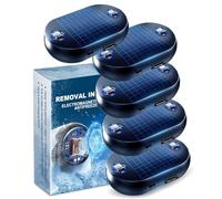 THUCHENYUC Electromagnetic Car Snow Removal Device, Electromagnetic Wave Anti Freezing And Snow Removal Device Solar Drive Anti-Freeze Electromagnetic Car Snow Removal Device(5PCS)