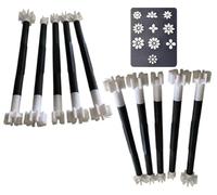 THUCHENYUC Flower Floral Dotting Tools Set, 10pcs DIY Graffiti Stamping Dotting Pens 3D Printed Art Stamp Pen Drawing Templates For Dot Painting