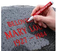 THUCHENYUC Golden Tombstone Marker Pen, Gravestone Marker Pen for Restoring Faded Grave Inscriptions,Waterproof Fast-Drying Oil-Based Stone Touch Up Pen for Granite Headstones & Mug(Red)