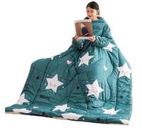 THUCHENYUC Lazy Quilt With Sleeves, Winter Lazy Bed Couch Quilt Winter Warm Thickened Soft Wearable Quilt Walking Blanket For Office Sleeping Reading(Style 3,59.1 * 78.7in)