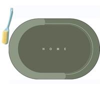 THUCHENYUC Modernized Bath Mat, Modernized Magic Mat Bathroom Modrnizd Magic Mat Absorbent Non Slip Quick Dry Bath Mat Rug Bathroom Mat Quick Dry Quick Dry Rug(Green-a,50 * 80cm/19.7 * 31.5in)