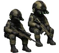 THUCHENYUC Tactical Mini Soldier Figurine, Tactical Sniper Mini Figurine,Realistic Operator Desk Decor,Armed Special Forces Statue for Gamers, Fans,Veterans Men