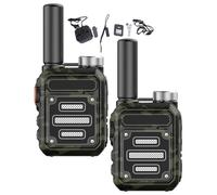 THUCHENYUC Unlimited Range Walkie Talkie, Waterproof Shock Resistant Walkie-Talkies Rechargeable Long Range Walkie-Talkies No Fees Calls Mini Walkie Talkie(Camouflage,2pcs)