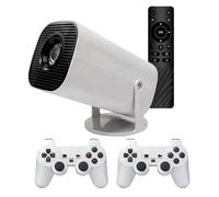 THUCHENYUC Video Game Projector, 4k/1080P HD Retro Game Projector With 2 Wireless Controllers Featuring Over 36,000 Classic And Modern Games Christmas Family Entertainment Essential