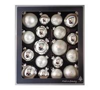 Thüringer Glasdesign - Bauble set made of glass, Christmas baubles including hanger, glossy and matt, Christmas tree baubles, Christmas tree decorations, decoration