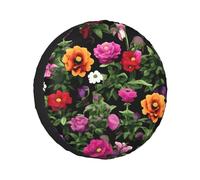 Thug Life Flowers Christmas Single Axle Wheel Covers,Fits Tires Single Buckle For Rvs,Trucks,All Year Round