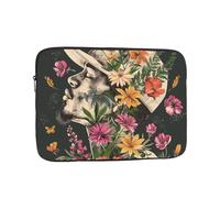 Thug Life Flowers Print Laptop Sleeve, Compact Portable Protection for 17 inch Devices, Pad Tablet, Work, Travel & Office Use