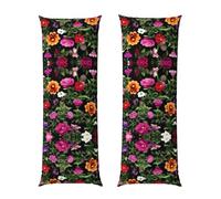 Thug Life Flowers Print Long Body Pillowcase 20x54in,Super Soft And Breathable Long Body Pillowcase With Zipper