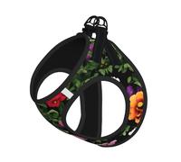 Thug Life Flowers Print Reflective No Choke Pet Vest Harness,Adjustable Soft Padded Dog Harness With Easy Control Handle