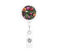 Thug Life Flowers Print Retractable Badge Holder, Cute Nursing Badge Reel, Badge Clip Id Card Holders