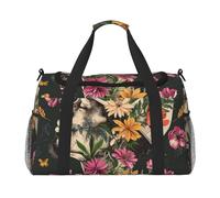 Thug Life Flowers Printed Travel Duffle Bag for Men Women Weekender Travel Organizer Bag for Sport, Outdoors, Gym & Fishing