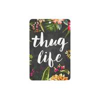 Thug Life Flowers Printing 10 Pcs Car Air Freshener Fragrant Sheets,Car Hanging Accessories With Strings For Decor