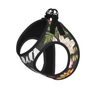 Thug Life Flowers Printing Dog Summer Harness,Soft Light Puppy Vest,Breathable Pet Harness Reflective For Easy Walking