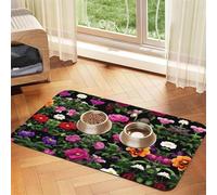Thug Life Flowersprint Pet Absorbent Leather Tablecloth,Wipe Clean Quick Dry,Food Mat For Small Animals