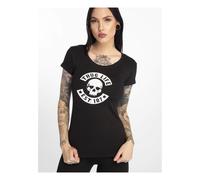 Thug Life Queen T-shirt Ladies Women Top Tee Round Neck Skull Print