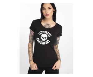 Thug Life Queen T-shirt Ladies Women Top Tee Round Neck Skull Print