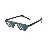 Thug Sunglasses Classic Black Retro Style 8 Bit Pixel Sun Shades Pixelated Meme Eye Glasses Unisex For Men Women Boys Girls Parties Funny Joke Photo Cool Life Party Props