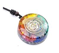 THUHIL Pendant Necklace Energy Generator Emf Protection Healing Crystal Sacred Geometry Chakra Necklaces Meditation Jewellry