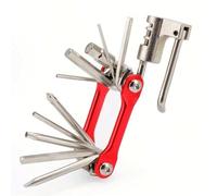 THUJMGH Torque bar 11-in-1 Multifunctional Repair Kit Mountain Wrench Chain Six-Pointed Wheel Spoke Tool Torque Wrenches(Hong)