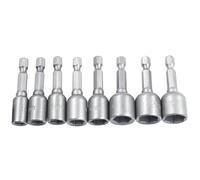 THUJMGH Torque bar 6-13mm Impact Socket Set Magnetic Nut 48mm Drill Bit 1/4” Hex Adapter Bolt Kit Hand Tools Torque Wrenches(8pc Set)