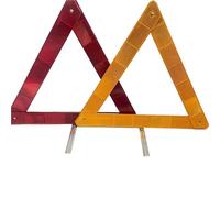 THUJMGH Warning Triangles Reflective Triangle Emergency Early Warning Device For Road Safety Metal Bracket Foldable(Red Yellow)
