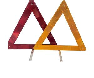 THUJMGH Warning Triangles Reflective Triangle Emergency Early Warning Device For Road Safety Metal Bracket Foldable(Red Yellow)