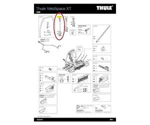 Thule 52973 Bikearm 482 mm with torque knob,Black