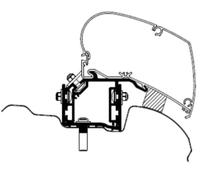 THULE AWNING BRACKET FOR OMNISTOR 6300 AWNING H2 H3 L2 L3 L4 VW CRAFTER 2017+
