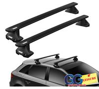 Thule Black Evo WingBars Roof Rack Bars | Toyota Rav4 5dr 2013- on NO Rails