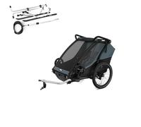 Thule Chariot Cab Multisport Bicycle Trailer Pendant Dark Slate + Ski Kit