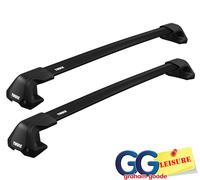 Thule Edge Black WingBars Roof Rack Bars | Fits Audi A6 4dr Saloon 2011-2018