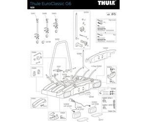 Thule Euroclassic 929/934 Short Bike Arm Spare Part One Size Black