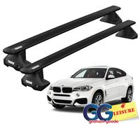 Thule Evo Black WingBars Roof Rack Bars Lockable | BMW X6 2015- onwards