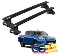Thule Evo Black WingBars Roof Rack Bars | Toyota HiLux Double Cab 2016- onwards